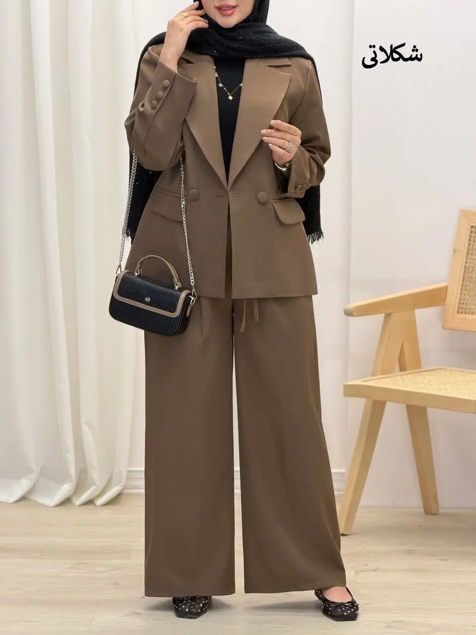 3726-کت و شلوار مزونی الیزا